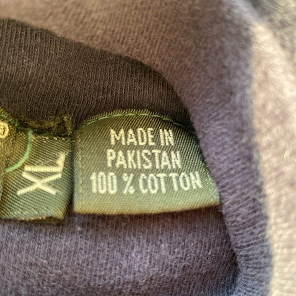 TIMBERLAND MEN’S NAVY BLUE MOCK TURTLENECK 100% COTTON Sz XL EUC - Picture 4 of 10